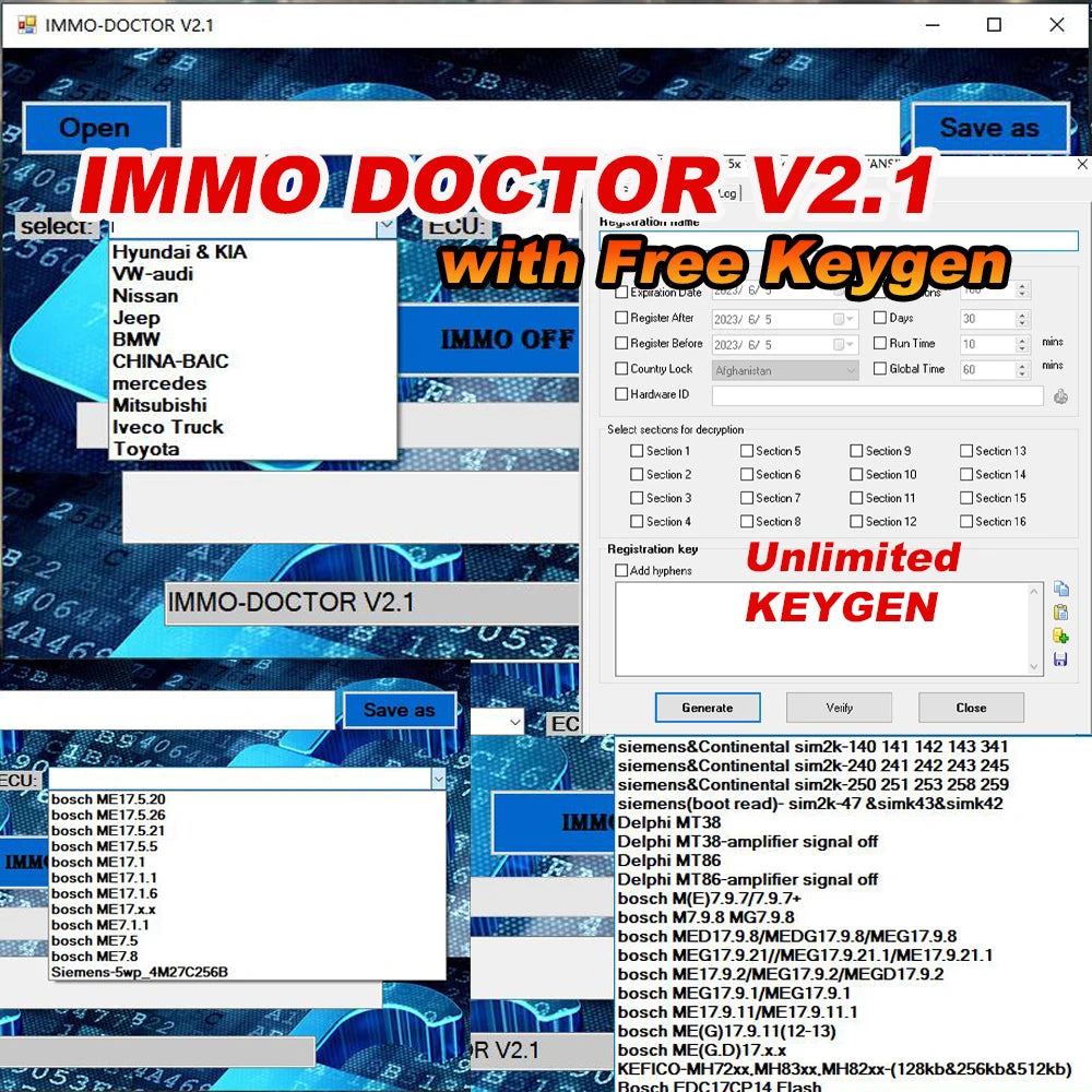 5 in 1 Immo Car Software