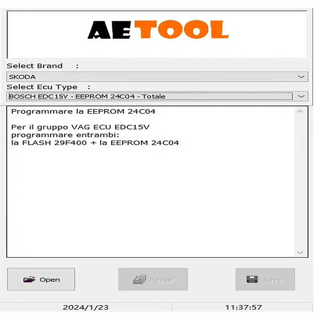 2025 AETOOL v1.3 ECU decoding Virgin/IMMO Remover