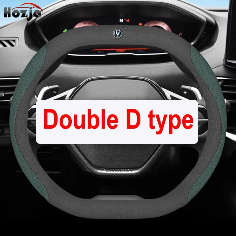 Leather Car Steering Wheel Cover