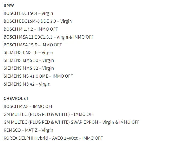 5 in 1 Immo Car Software