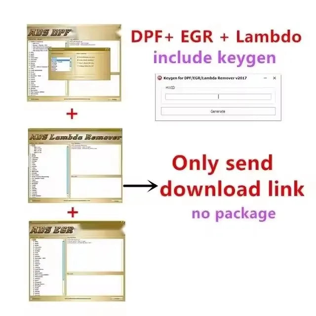 2023 Car accessories tools DPF+EGR hot sell Lambda Remover Full 2017.5 Version Software + Unlock keygen + Install Video