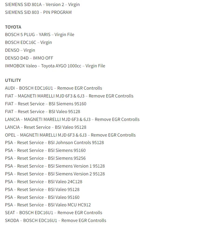 5 in 1 Immo Car Software