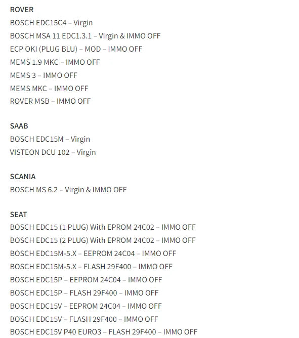 5 in 1 Immo Car Software