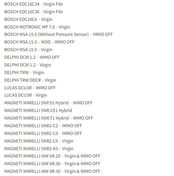 2025 AETOOL v1.3 ECU decoding Virgin/IMMO Remover