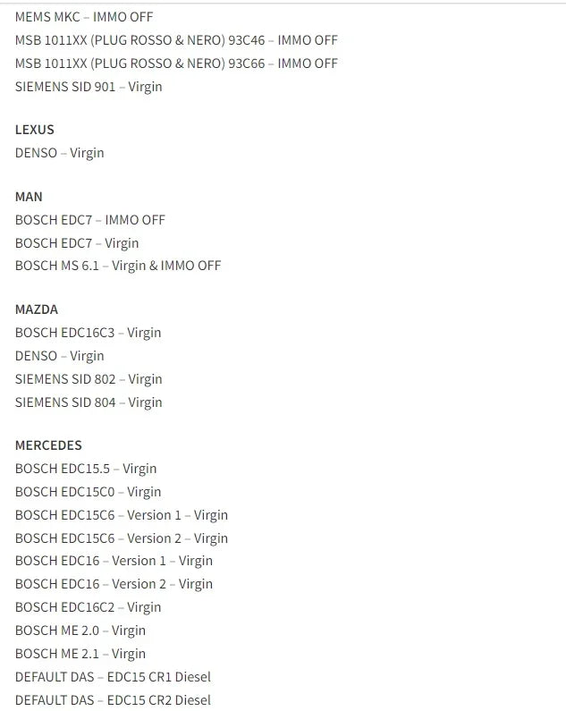 2025 AETOOL v1.3 ECU decoding Virgin/IMMO Remover