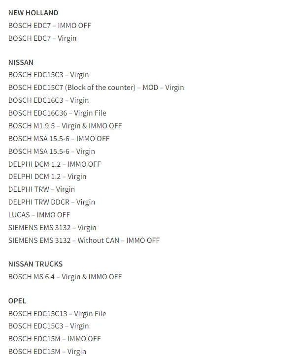 5 in 1 Immo Car Software