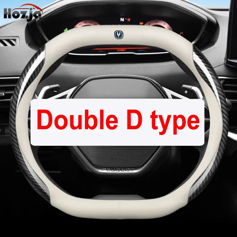 Leather Car Steering Wheel Cover