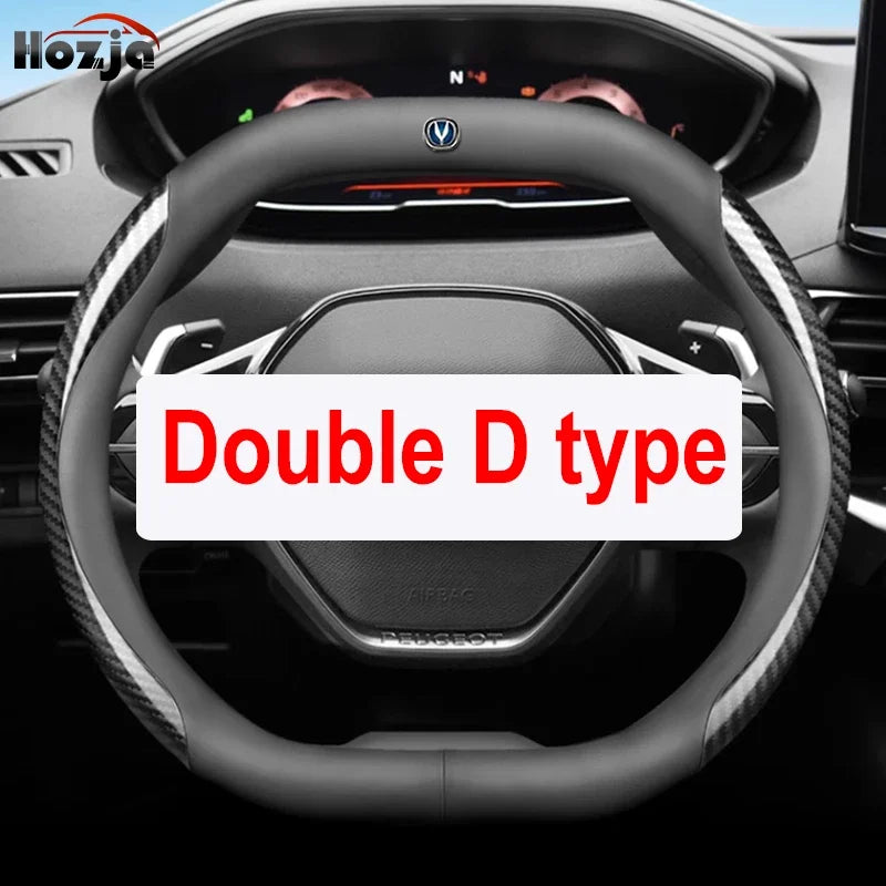 Leather Car Steering Wheel Cover
