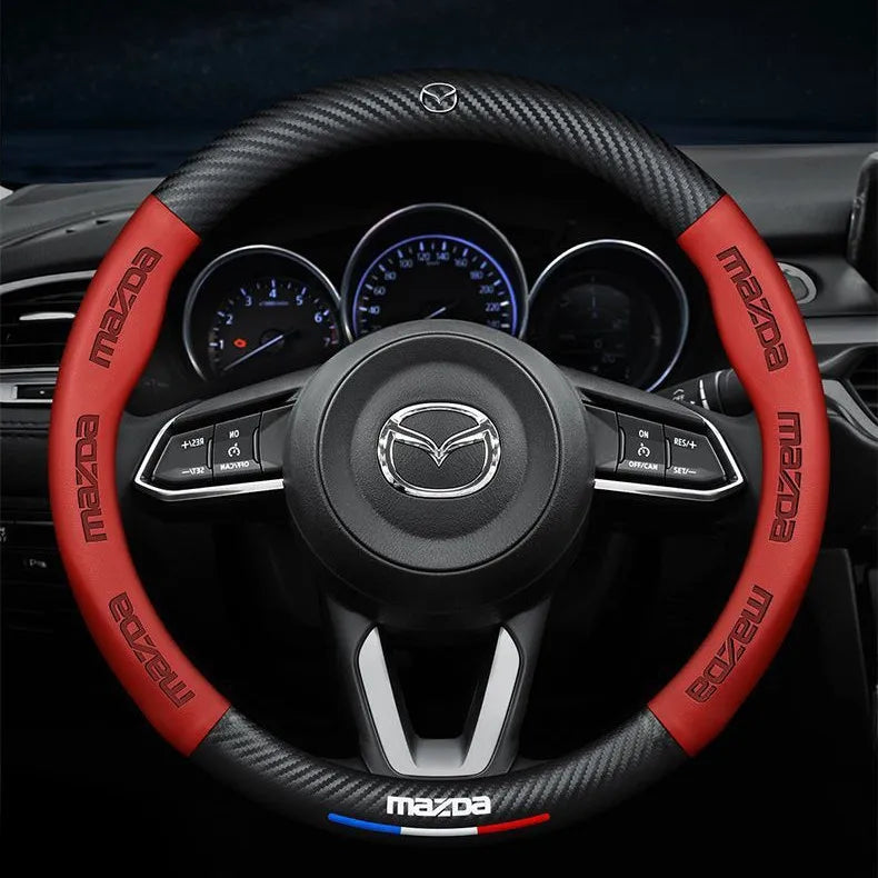 Carbon Fiber Car Steering Wheel Cover Mazda