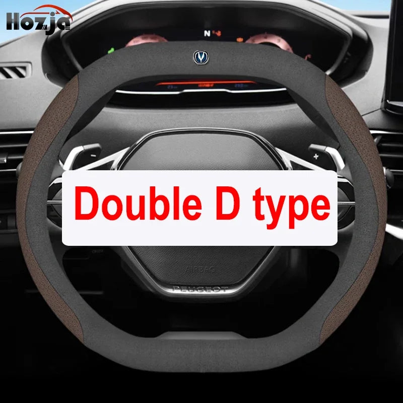 Leather Car Steering Wheel Cover