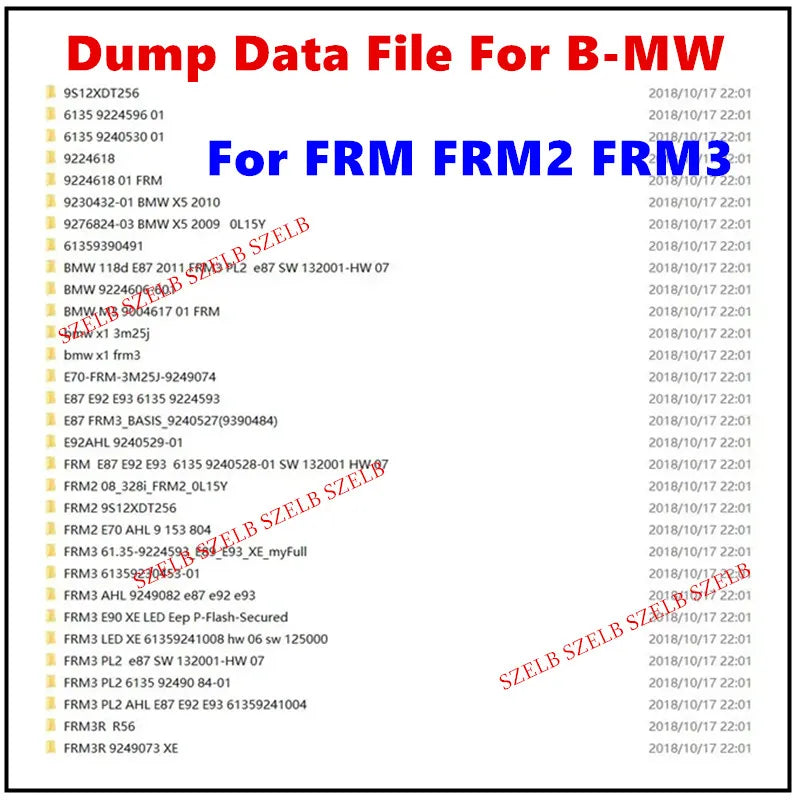 Dump Data File For B-MW FRM FRM2 FRM3 Module