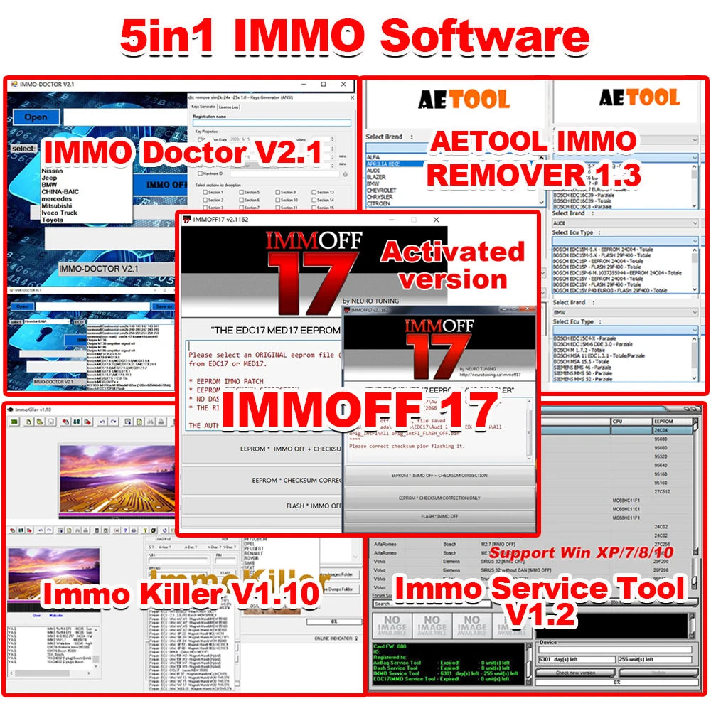 5 in 1 Immo Car Software