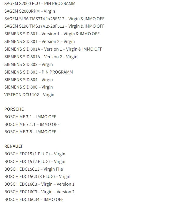 5 in 1 Immo Car Software