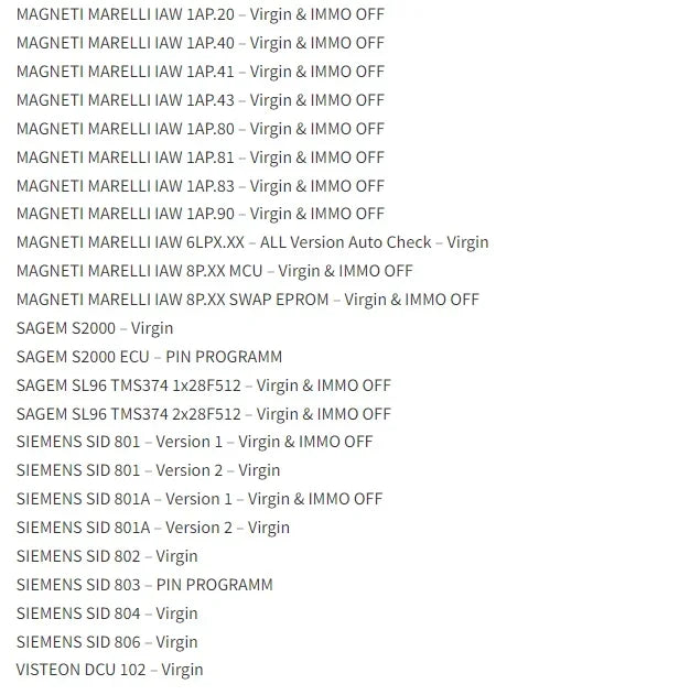2025 AETOOL v1.3 ECU decoding Virgin/IMMO Remover