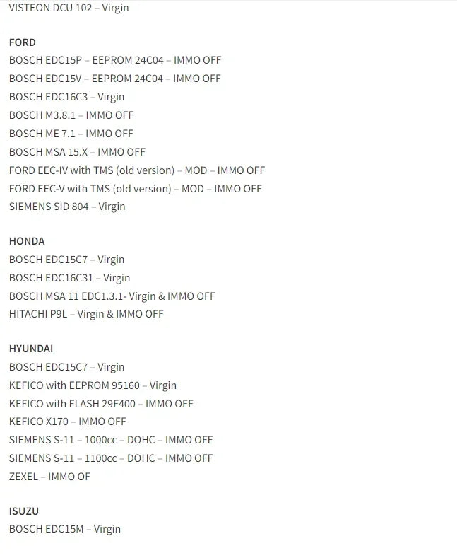2025 AETOOL v1.3 ECU decoding Virgin/IMMO Remover