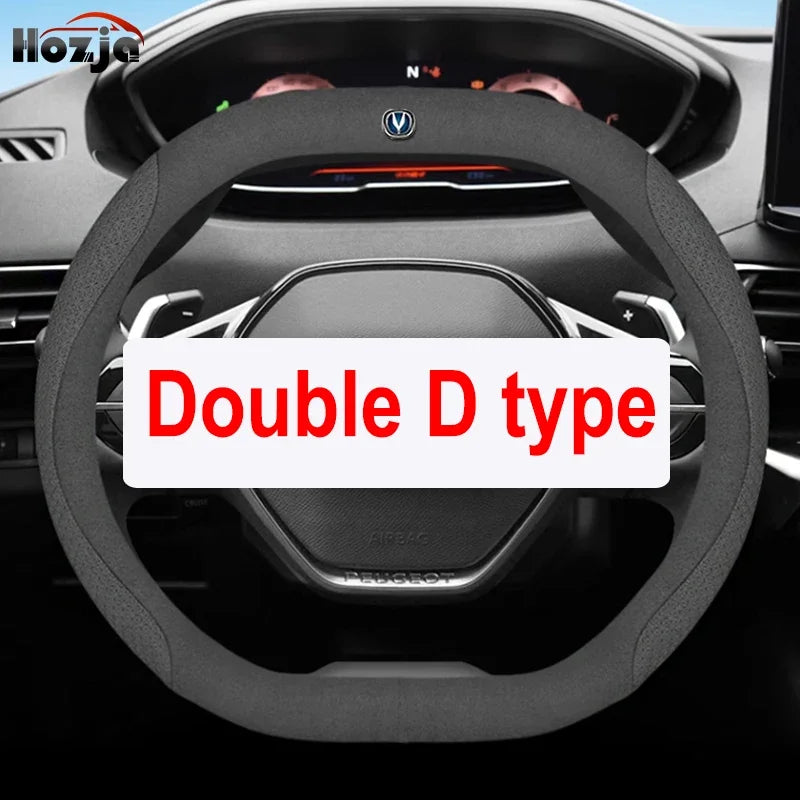Leather Car Steering Wheel Cover