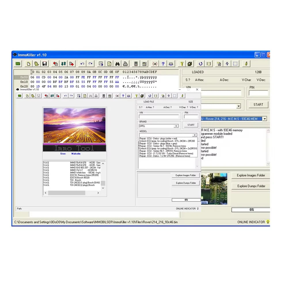 2024 Hot sell ImmoKiller V1.10 New IMMO Off Software v1.1 ECU Programmer IMMO SERVICE TOOL V1.2 Immo Off Software 2 in 1