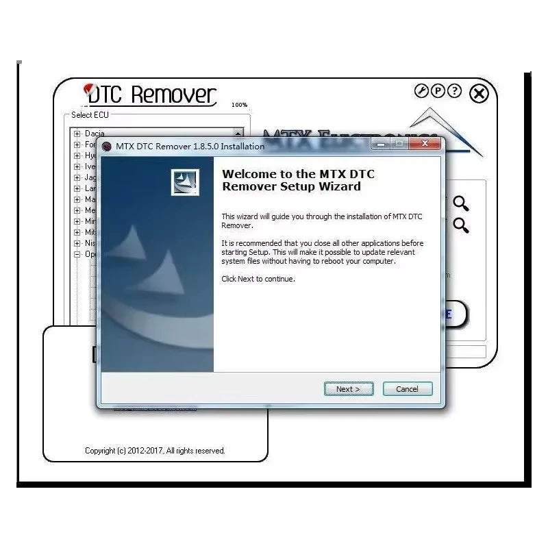Newest DTC Remover 1.8.5.0 For KESS KTAG FGTECH OBD2 Software MTX DTC Remover 1.8.5 Keygen Full Unlimited Software for Window 7