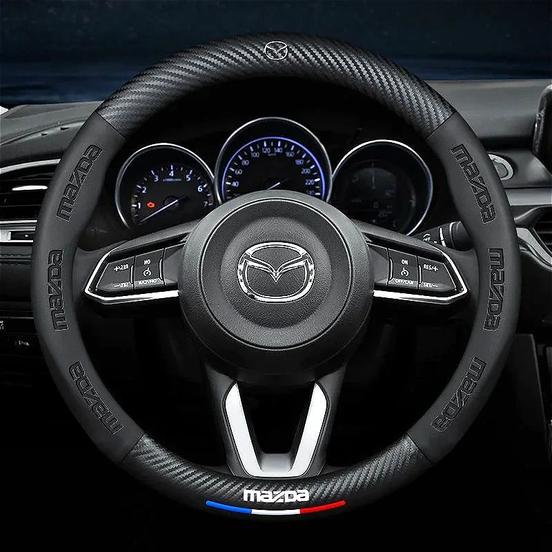 Carbon Fiber Car Steering Wheel Cover Mazda