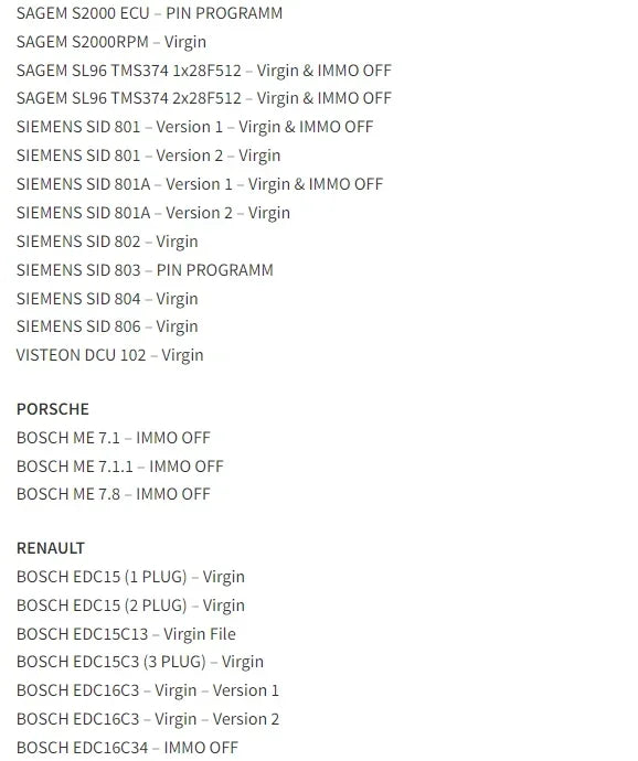 2025 AETOOL v1.3 ECU decoding Virgin/IMMO Remover