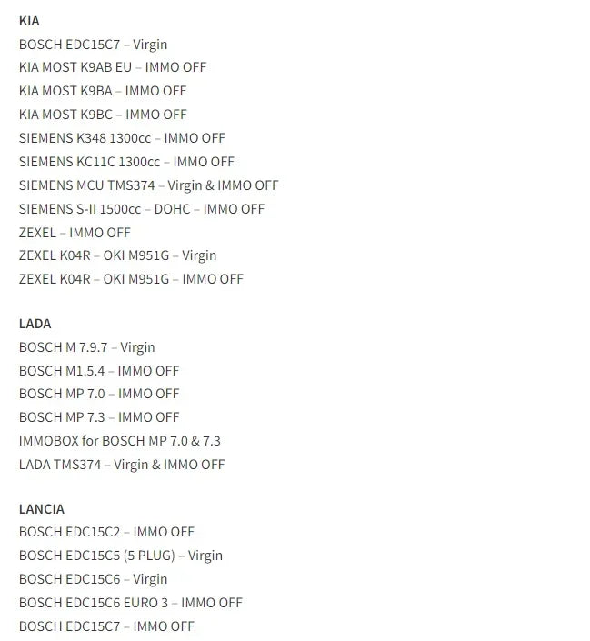 2025 AETOOL v1.3 ECU decoding Virgin/IMMO Remover