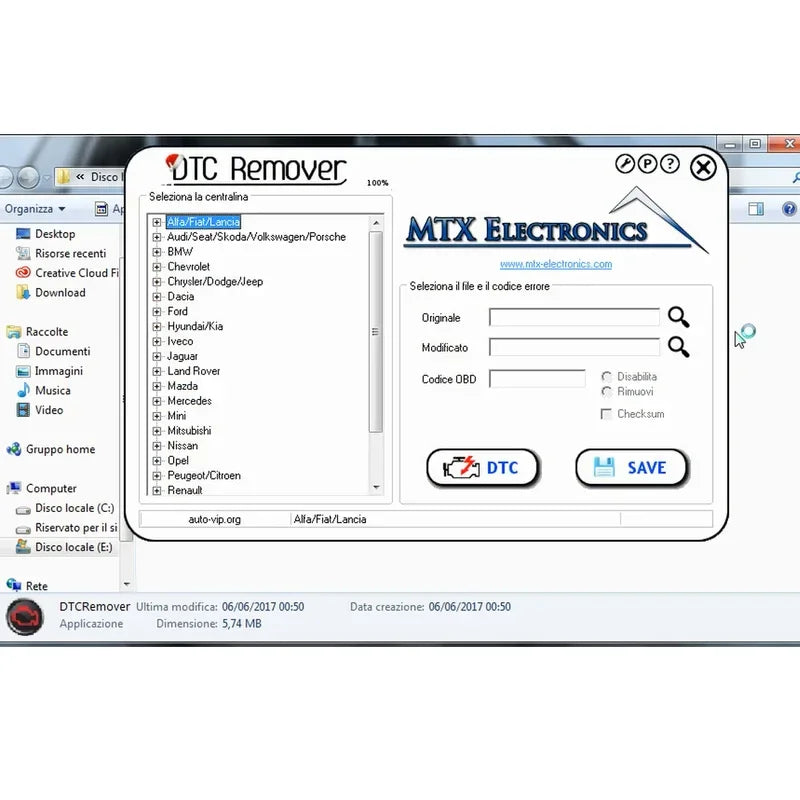 MTX DTC Full Unlimited Software for Window 7