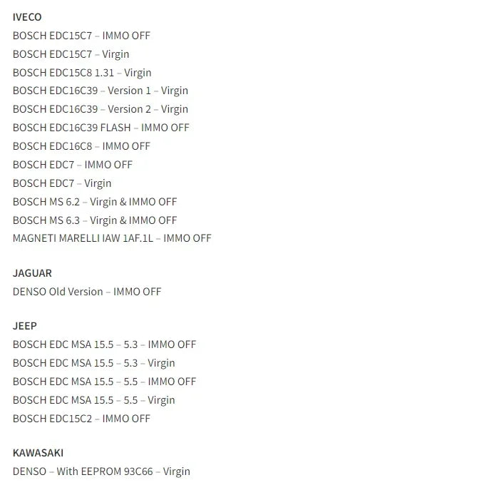 2025 AETOOL v1.3 ECU decoding Virgin/IMMO Remover
