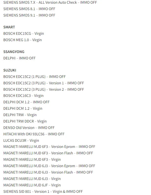 5 in 1 Immo Car Software